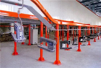 Automatic spraying hardware suspension line
